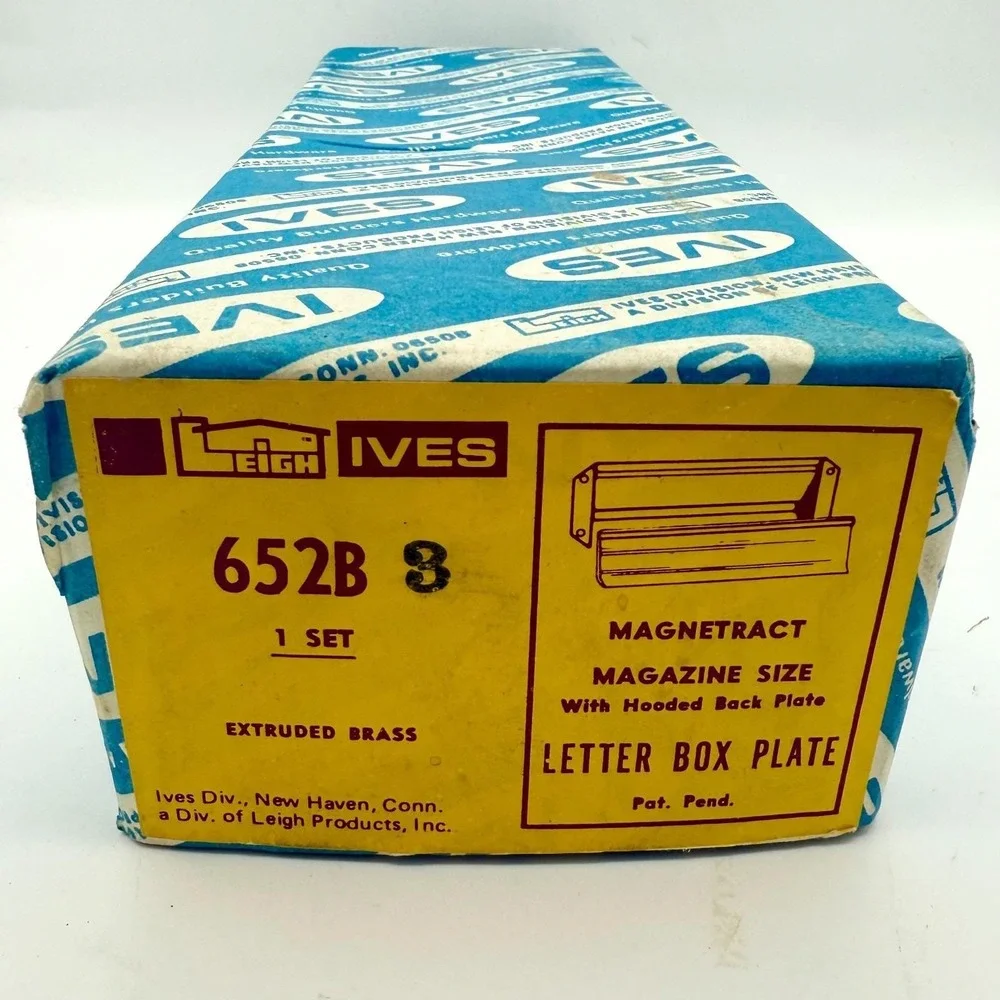Vintage 1968 IVES 652B Solid Brass Mail Slot Door Plate NOS 3.7 lbs NEW